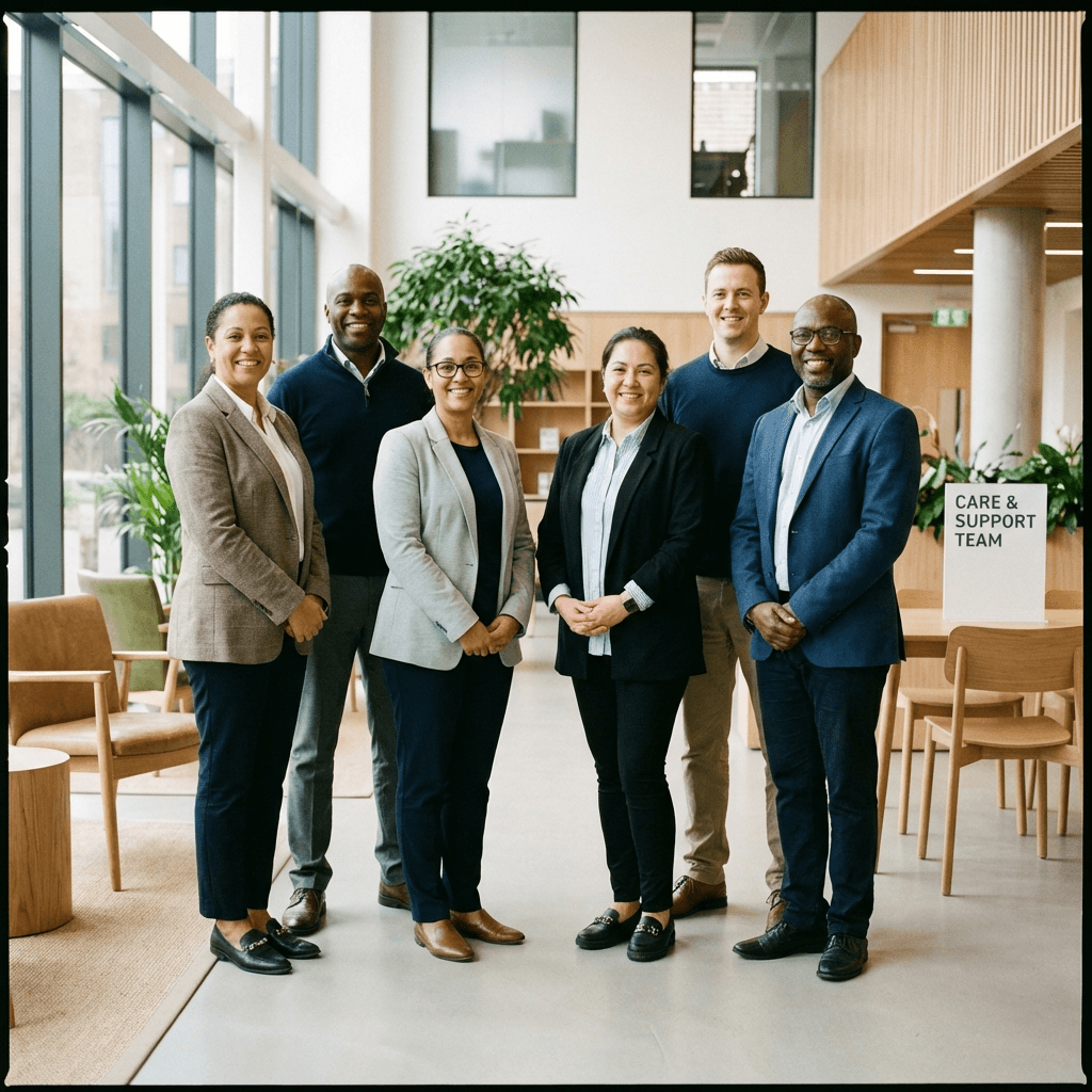 Professional care and support team